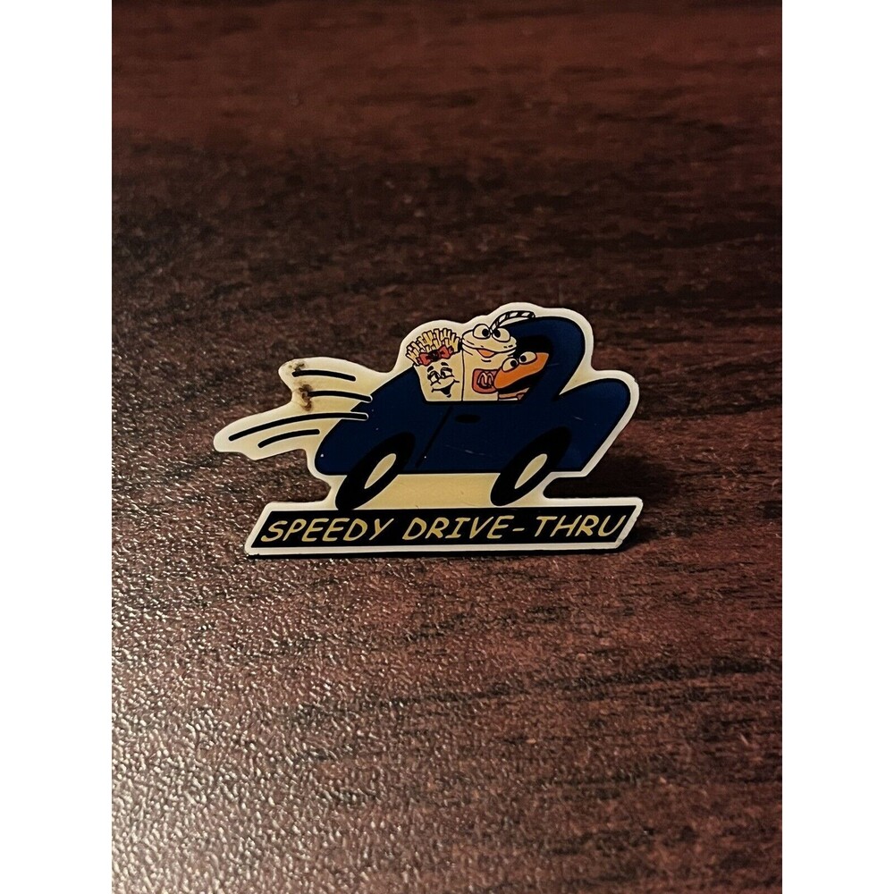 McDonald’s Speedy Drive-Thru Milkshake Hamburger Fries Employee Lapel Hat‎ Pin